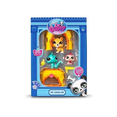 BANDAI Littlest Pet Shop Tiki Jungle Playpack | The Pack Contains 3 LPS Mini Pet Toys 3 Accessories 1 Collector Card and 1 Virtual Code | Collectable Toys for Girls and Boys thumbnail 3