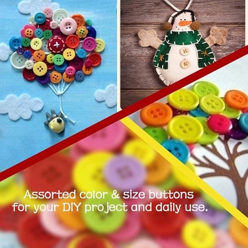 Greentime 650PCS Round Resin Buttons for DIY Crafts Manual Button Painting thumbnail 5
