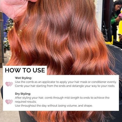 FUL: Curly Hair Products: Wide Tooth Comb for Afro, Curly, and Wavy Hair - Ideal Shower Comb for Detangling and Styling. Combs for women and also suitable as a mens comb thumbnail 7