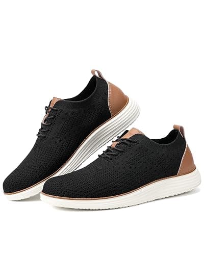 VILOCY Men's Casual Dress Sneakers Oxfords Business Mesh Breathable Walking Shoes Tennis Comfortable thumbnail 5
