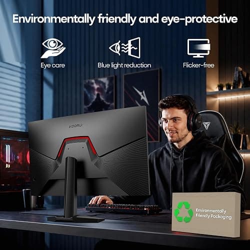 KOORUI - 24.5" Gaming Monitor, 240Hz, IPS FHD 1ms, HDR400 | 1920x1080p Computer Monitor, 90% DCI-P3, 128% sRGB, HDMI2.0 DP, VESA Tilt Adjustable for Xbox PS5 Switch thumbnail 7