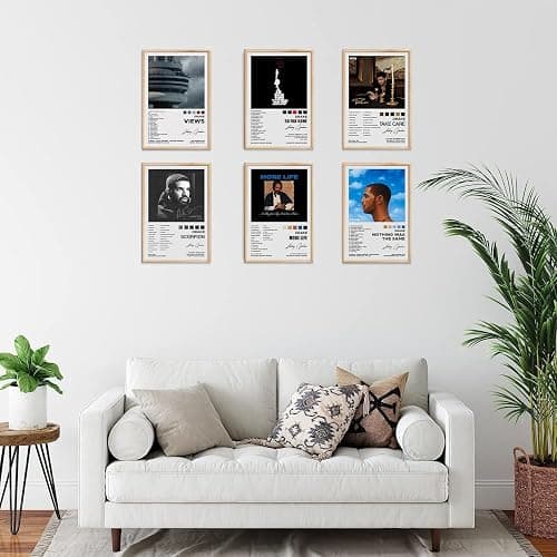 Drake Signed Limited Posters Music Album Cover Posters Room Aesthetic Canvas Wall Art Prints Set of 6 for Girl and Boy Teens Dorm Room Decor 8x12 inch Unframed thumbnail 2