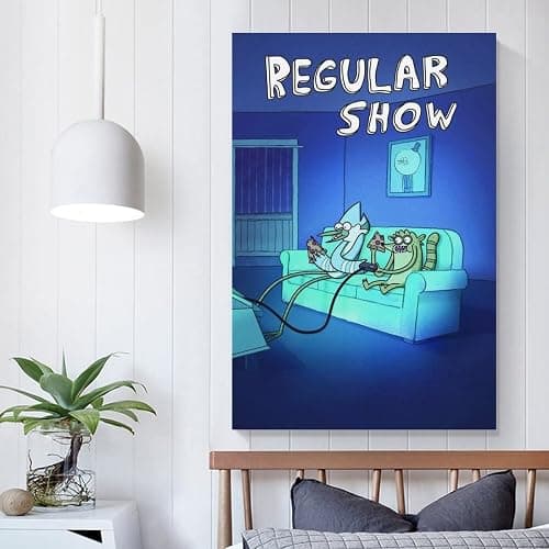 JIANLE American Comedy Animation Regular Show Poster Canvas Wall Art Prints Poster Gifts Photo Picture Painting Posters Room Decor Home Decorative 12x18inch(30x45cm) thumbnail 5