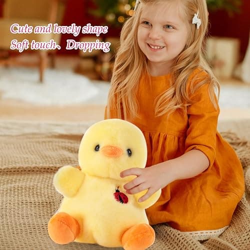 Sew Butiful 8" Duck Stuffed Animals Plush, Cute Plushies for Animal Themed Parties Teacher Student Award, Animal Toys for Baby, Boy, Girls, Great for Nursery, Room Decor, Bed (Duck) thumbnail 6