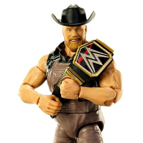 Mattel WWE Brock Lesnar Elite Collection Action Figure, Deluxe Articulation & Life-like Detail with Iconic Accessories, 6-inch thumbnail 3