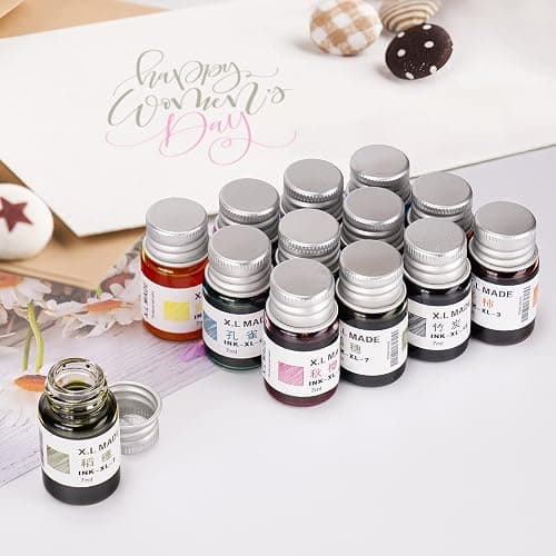 AOKUY – Lot de 12 encres de calligraphie colorées Pour écriture, dessin, journal thumbnail 2