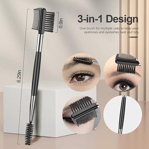 SWEET VIEW Eyebrow Brush Eyelash Separator Brow Comb & Lash Spoolie Professional Eye Makeup Tools (3 Pieces Set) thumbnail 4