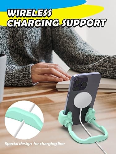 Stocking Stuffers for Teens Girls Boys Adults Cell Phone Stand: UPGRADE Adjustable Thumbs Up Lazy Phone Holder for Desk Cool Gadgets Fun Birthday Gift Ideas for Kids Teenager Women Gifts for Christmas thumbnail 8
