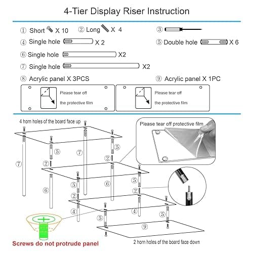 HENABLE 4 Tier Acrylic Perfume Organizer Stand, Clear Display Risers for Perfume, Cologne, Cosmetic, Skincare, Funko POP, Dessert Display, Cupcake Stand Holder thumbnail 7