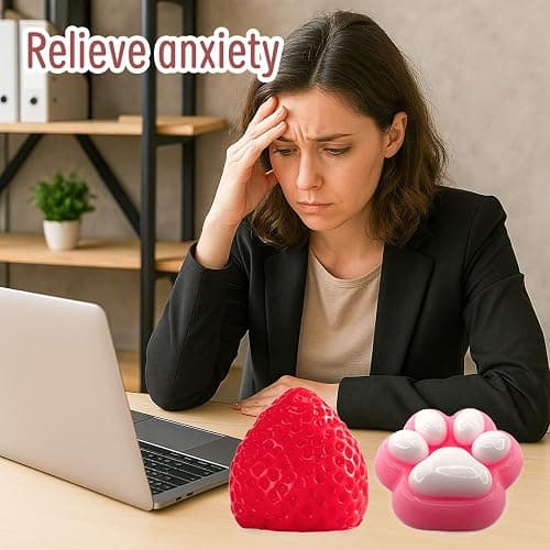 Taba Squishy Toys 4 Pack, Soft Sensory Fidget Squeeze Toys for Stress Relief, Kawaii Fufu Squishies for Kids & Adults, Party Favors, Goodie Bag Fillers thumbnail 7