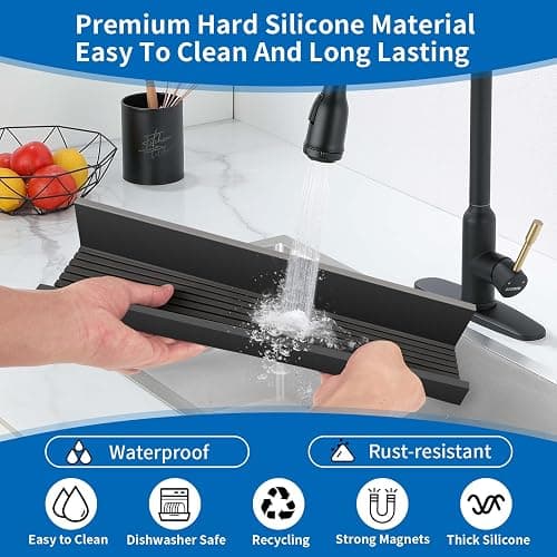 TukSok 30" Magnetic Stove Top Shelf for Kitchen Storage and Organization - Above Stovetop Flat Back Organizer - Black thumbnail 6