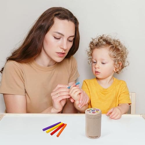 YHHYTOY Montessori Toys for 1+ Year Old, Toddler 18 Month Old Toy Color Sorting Preschool Learning Activities, Fine Motor Skills Sensory Toys for Toddlers 1-3, 1 2 3 Year Old Girl Boy Baby Gifts thumbnail 2