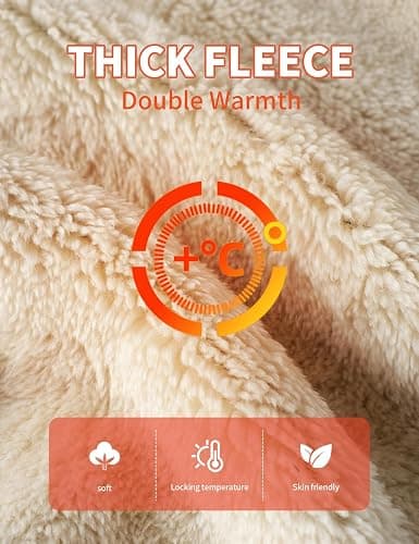 Gihuo Women's Winter Warm Hoodie Sherpa Fleece Lined Pullover Hoodie Hooded Sweatshirt thumbnail 2