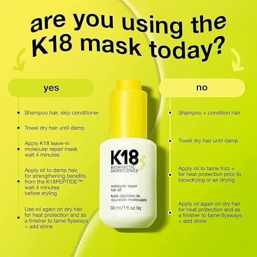 K18 Molecular Repair Hair Oil, Weightless Oil for Stronger, Healthier Hair, Suitable For All Hair Types, 1 Fl Oz thumbnail 7