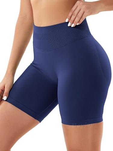VOYJOY Women Workout Impact Shorts 2.5"/ 3.6"/ 4.5"/ 6" Scrunch Butt Lifting Gym Seamless Booty Biker Shorts thumbnail 3