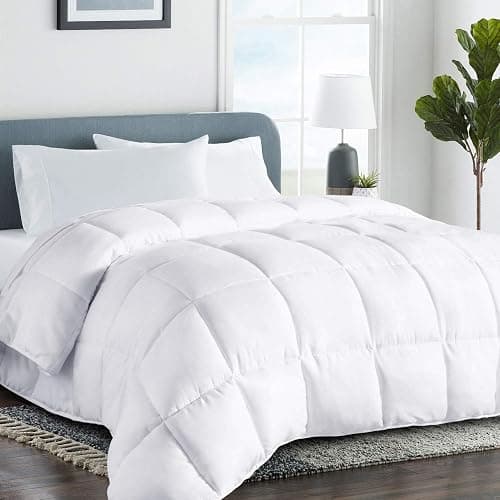 COHOME Twin/Twin XL Size Cooling Comforter - Down Alternative Duvet Insert with Anti-Clump Tech & 8 Tabs, All-Season Reversible Luxury Hotel Bedding - Gifts for Women/Men, White 64x88 inches - Twin/Twin xl(64x88) - White - Image 1