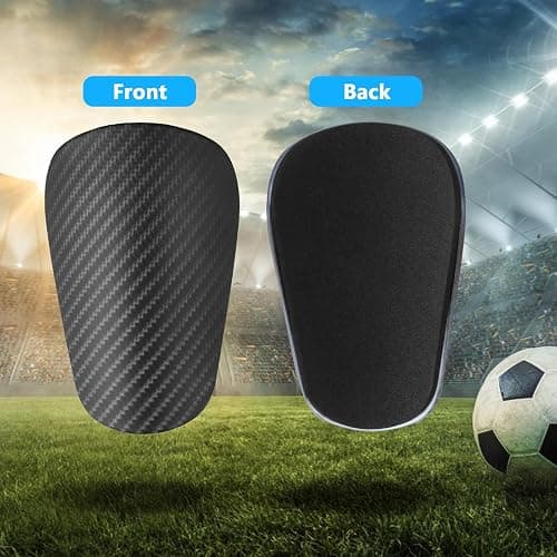 1 Pair Mini Shin Guards Soccer, Lightweight Small Shin Pads, for Youth & Adults, Mini Shinguards for Indoor Outdoor Football Soccer Training Protective Equipment (Black) thumbnail 3