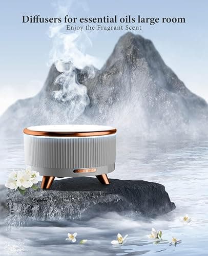 500mL Essential Oil Diffusers for Home, Aromatherapy Diffuser, Room Aroma Scent Diffuser, White - White thumbnail 3