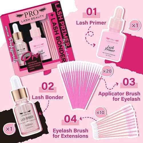 Lash Bonder Lash Primer for Eyelash Extensions Kit Longer Retention Glue Accelerator Lash Sealant Eyelash Bonder Primer 2 IN 1 Pre-Treatment for Professional Lash Extension (15ml+15ml) thumbnail 2