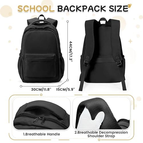 WEPLAN School Backpack for Women High School Bag for Teenagers Girls Boys Schoolbag College Backpack Laptop Casual Daypacks thumbnail 2