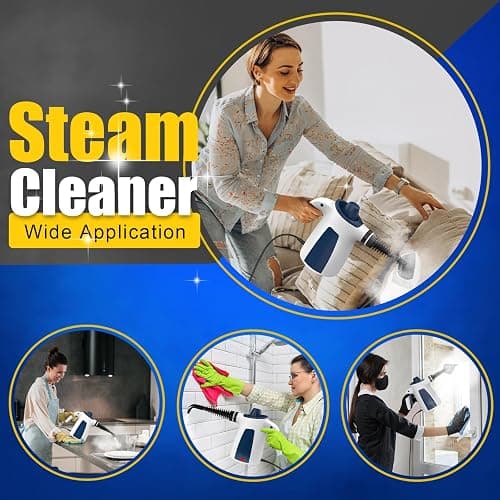 Hand Held Steam Cleaner, Portable Steam Cleaners, Steam Cleaner Handheld, Comes with 12-Piece Accessories for Multi-Surface Stain Removal, Perfect for Stain Removal, Car, Sofa, Floor, Bathroom, Window thumbnail 9