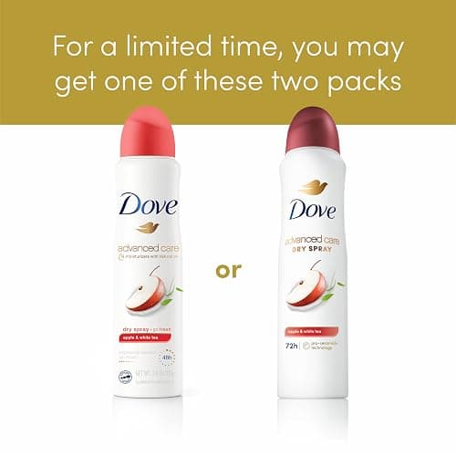 Dove Advanced Care Antiperspirant Deodorant Spray Apple & White Tea to help skin barrier repair by boosting skin's ceramide levels 72-hour odor and sweat protection 3.8 oz thumbnail 5