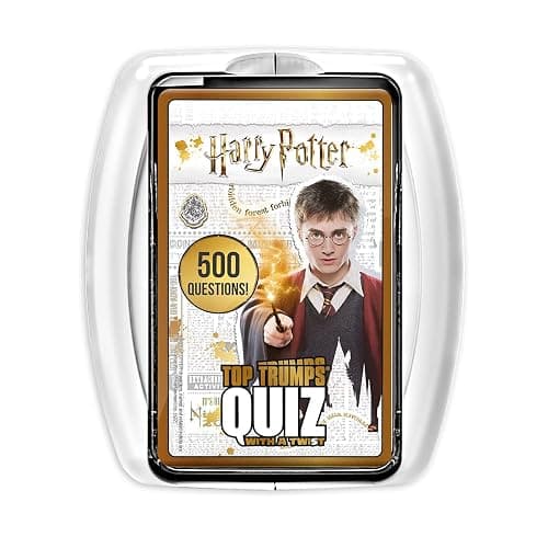 Top Trumps Quiz Harry Potter Game, 500 Questions to Test Your Knowledge and Memory in The World of Hogwarts, Spells, Witches & Wizards and Lord Voldemort, Gift and Toy for Ages 8 Plus - Image 1
