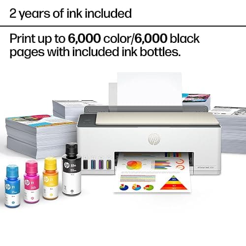 HP Smart Tank 5000 Wireless All-in-One Ink Tank Printer, Scanner, Copier with 2 Years of Ink Included, Best-for-Home, Cartridge-Free, Refillable, AI-Enabled (5D1B6A) thumbnail 3