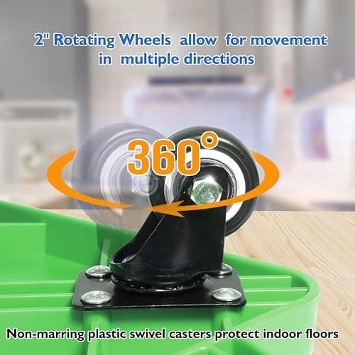 GSE Games & Sports Expert Gym Floor Scooter Board with Handles, Sitting Scooter for Kids Indoor Play Equipment, Fun Scoot Board with Non-Marring Plastic Casters for Children thumbnail 2