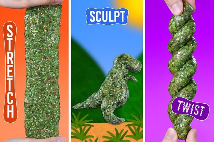Crazy Aaron's Thinking Putty Dino Scales - Prehistoric Kids Putty Great for Dinosaur and Nature Lovers - Non-Toxic, Never Dries Out - Made in USA thumbnail 2