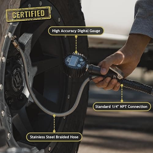 JACO FlowPro Digital Tire Inflator with Pressure Gauge - 200 PSI thumbnail 5