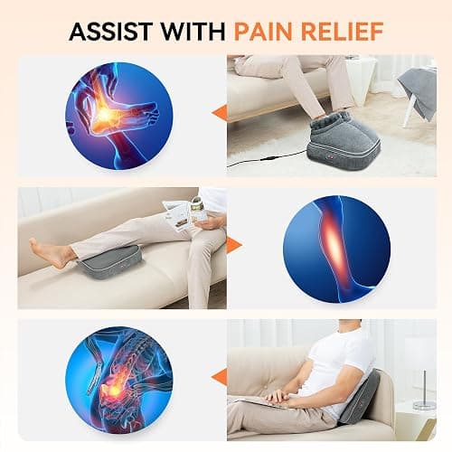 Snailax Shiatsu Foot Massager with Heat, Electrick Foot Massager Machine for Neuropathy, Plantar Fasciitis, Feet Warmers for Women,Men, Foot Heater Under Desk, Size 13 thumbnail 5
