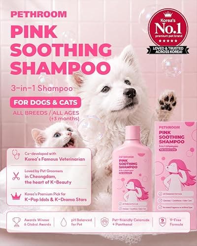 PETHROOM Pink Soothing Dog & Cat Shampoo and Conditioner for Dry Itchy Skin thumbnail 2