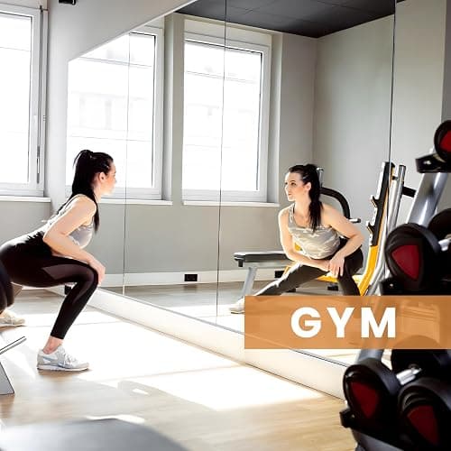 pertetey Home Gym Mirror, 56X16 Inch(Each)-2Pack Large Frameless Tempered Glass Full Body Wall Mounted for Yoga, Exercise, Dance Studio thumbnail 4