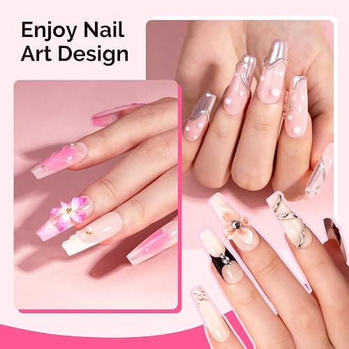 MelodySusie Solid Builder Nail Gel Kit 3D Nail Gels Sculpting Gel for Art Non-Sticky Hand Carving Glue Extension with Sequins Chrome Powder DIY Salon Home 60g thumbnail 2