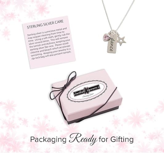 Cherished Moments Girl's 925 Sterling Silver Dance Pendant Necklace with Charms thumbnail 5