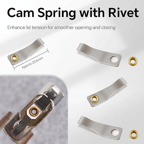 JINMUNIC Lighter Cam Springs & Cam with Rivets Replacement Repair Kit for Zippo Practical Lighter Accessories thumbnail 3