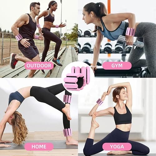 Ankle Weights for Women and Men, Adjustable Wrist Weighted Training Bracelet for Home Gym Workout, Strength Training Walkin Running, Foot weights for exercise,2pc on Set thumbnail 7