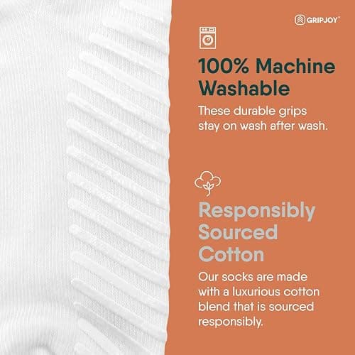 Gripjoy Compression Socks with Grips, 15-20mmHg, Support & Stability for Circulation, Travel, Pregnancy, Nurses thumbnail 6