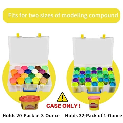 Case for Play-Doh Modeling Compound 20-Pack Case of Colors 3-Ounce Cans,Storage Box Organizer Container Holds 32-Pack of 1-Ounce Modeling Compound for Kid Party Favors(Box Only) thumbnail 2