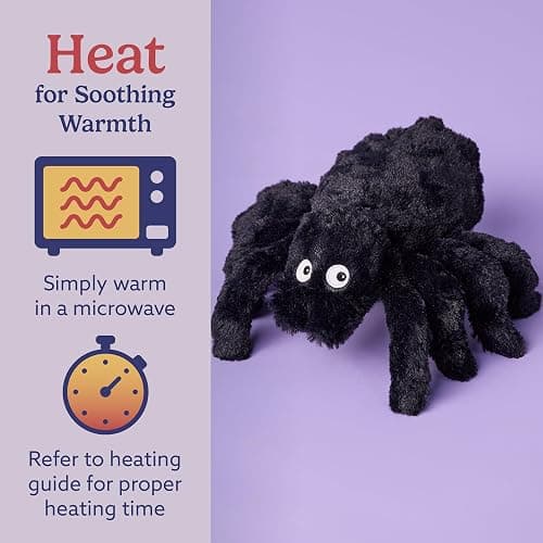 warmies Microwavable & Weighted Stuffed Animals, Spider - Heated Stuffed Animal Plushie for Warmth & Comfort - Cute Soft Plush Toys for Adults & Children (Boys, Girls, Babies & Toddlers) thumbnail 4