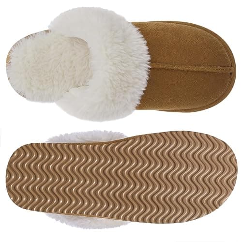 Litfun Women's Fuzzy Memory Foam Slippers Fluffy Winter House Shoes Indoor and Outdoor thumbnail 6