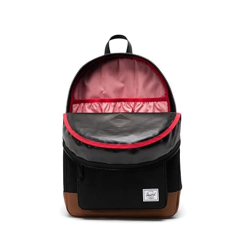 Herschel Supply Co. Youth Heritage Backpack, Black/Saddle Brown, 26 L thumbnail 2