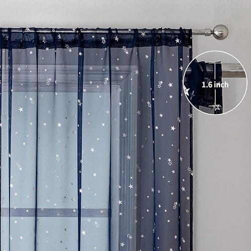 Semi Sheer Star Curtains thumbnail 5