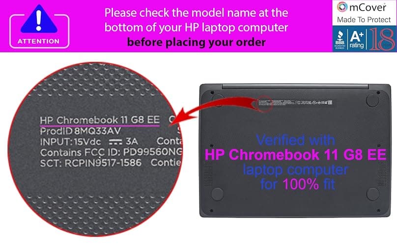 mCover Case Compatible for 2020~2022 11.6" HP Chromebook 11 G8EE / 11MK G9EE Series laptops Computers ONLY (NOT Fitting Any Other HP Models) - Aqua thumbnail 3