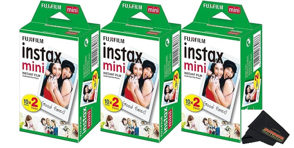 Fujifilm 16437396 Instax Mini Twin Pack Picture Format Instant Daylight Film Pack of 3 (60 Shots) thumbnail 3