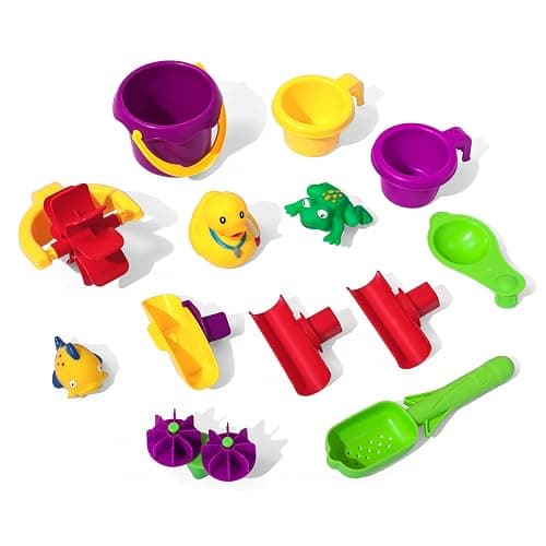 Step2 Rain Showers Splash Pond Water Table, Kids Water and Sand Activity Sensory Playset, Summer Outdoor Toys, 13 Piece Water Toy Accessories, For Toddlers 1.5+ Years Old, Blue & Green thumbnail 7