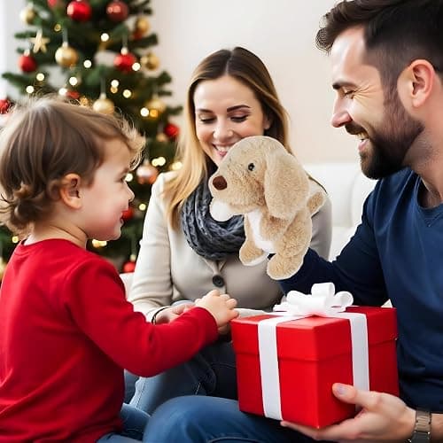 Animal Hand Puppets 11 Inch Sea Turtle Plush Dinosaur Animals Hand Puppet Toys Role-Play Toy Puppets for Kids Storytelling Imaginative Pretend Play Teaching Preschool(Dog) thumbnail 5