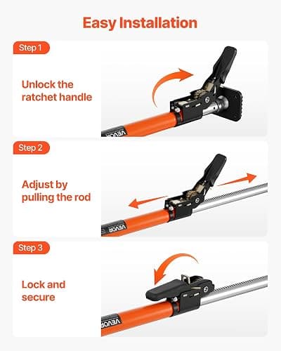 VEVOR Cargo Bar, Ratcheting Cargo Bars Adjustable from 40" to 73", Heavy-Duty Steel Cargos Stabilizer with Storage Net & Divider Bar, Telescoping Load Lock Bars for SUVs, Sedans thumbnail 5