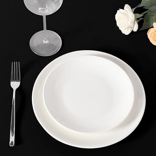 sancua 90 Inch Round Tablecloth Black, 8 Pack - Circle Polyester Fabric Table Cloth for Wedding Party Reception Banquet Birthday, Washable Formal Table Cover (Fit 30-72 Inch Tables) thumbnail 9